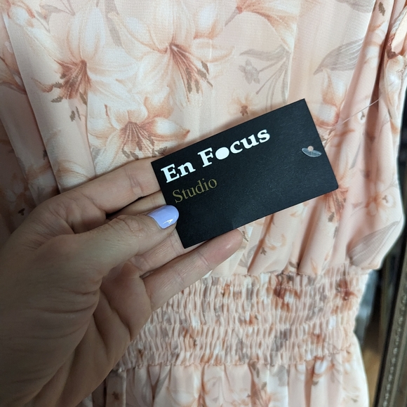 Blush Pink Floral Dress - Size 4 NWT - Picture 3 of 4